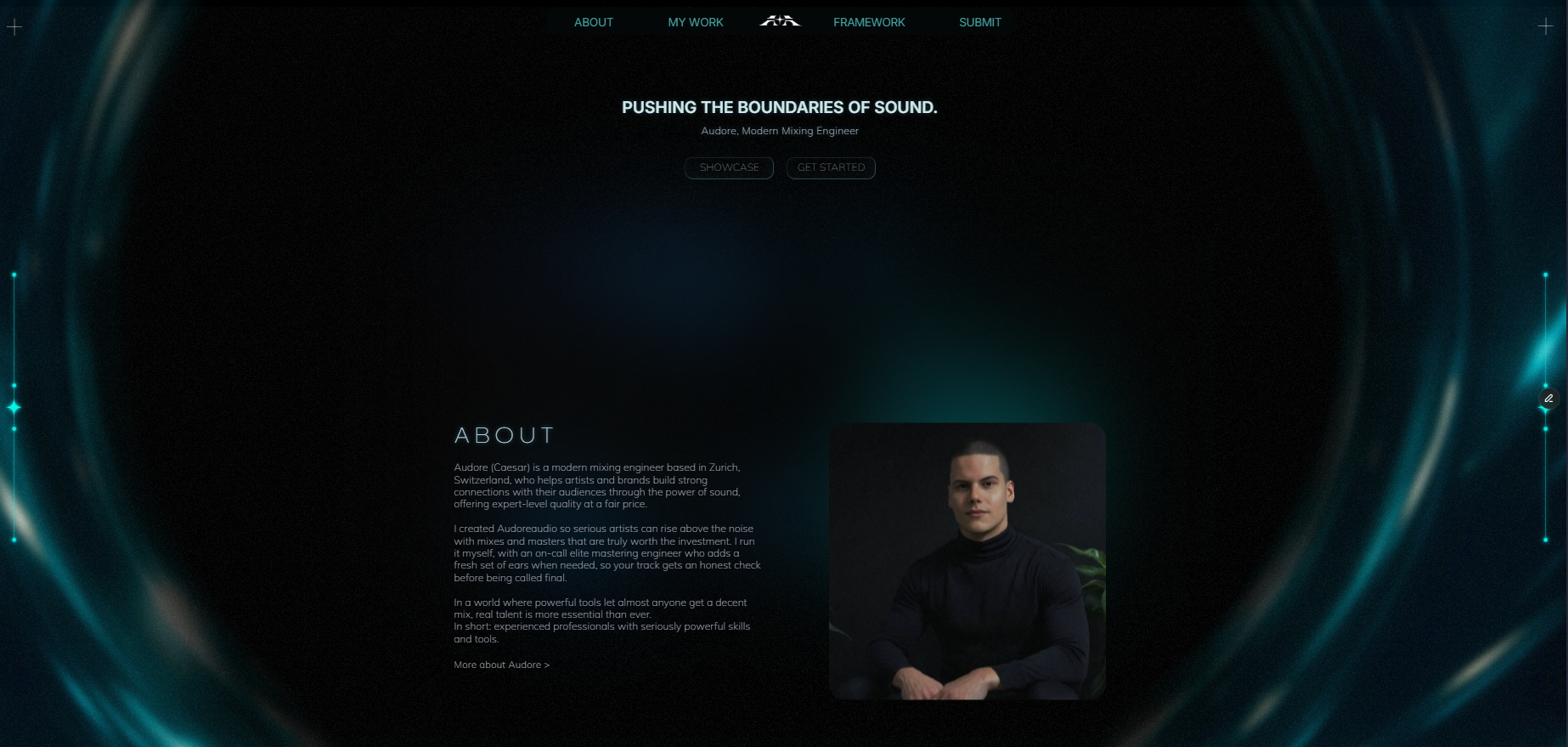 Audore Audio - Modern mixing and mastering platform for audio professionals, connecting artists with elite mixing engineers for world-class sound production.